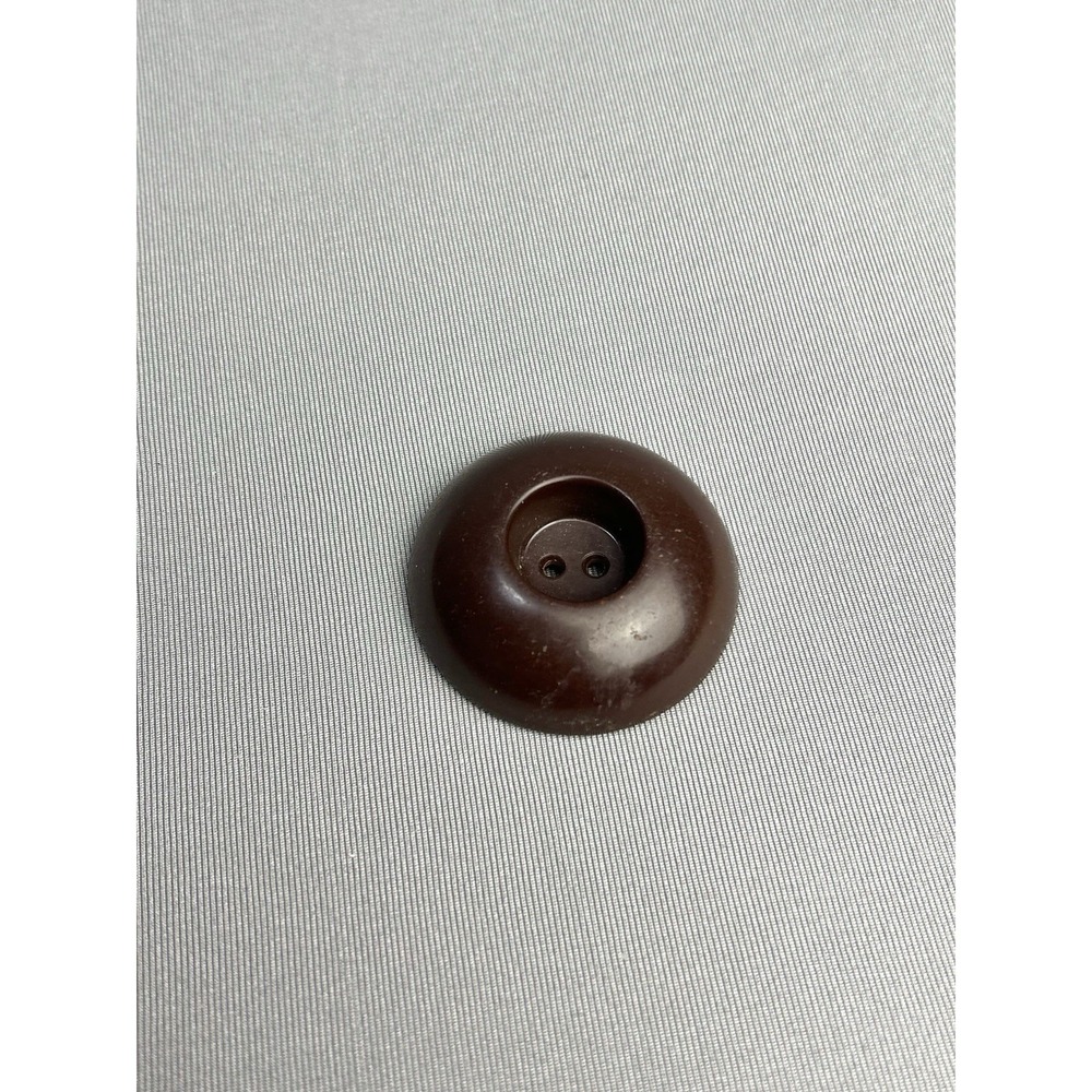 Vintage Dark‎ Brown Extra Large Dome Button Possibly Bakelite